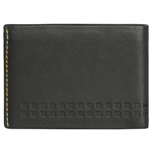 Cartera Hombre Piel Lois Temple Negro-Amarillo