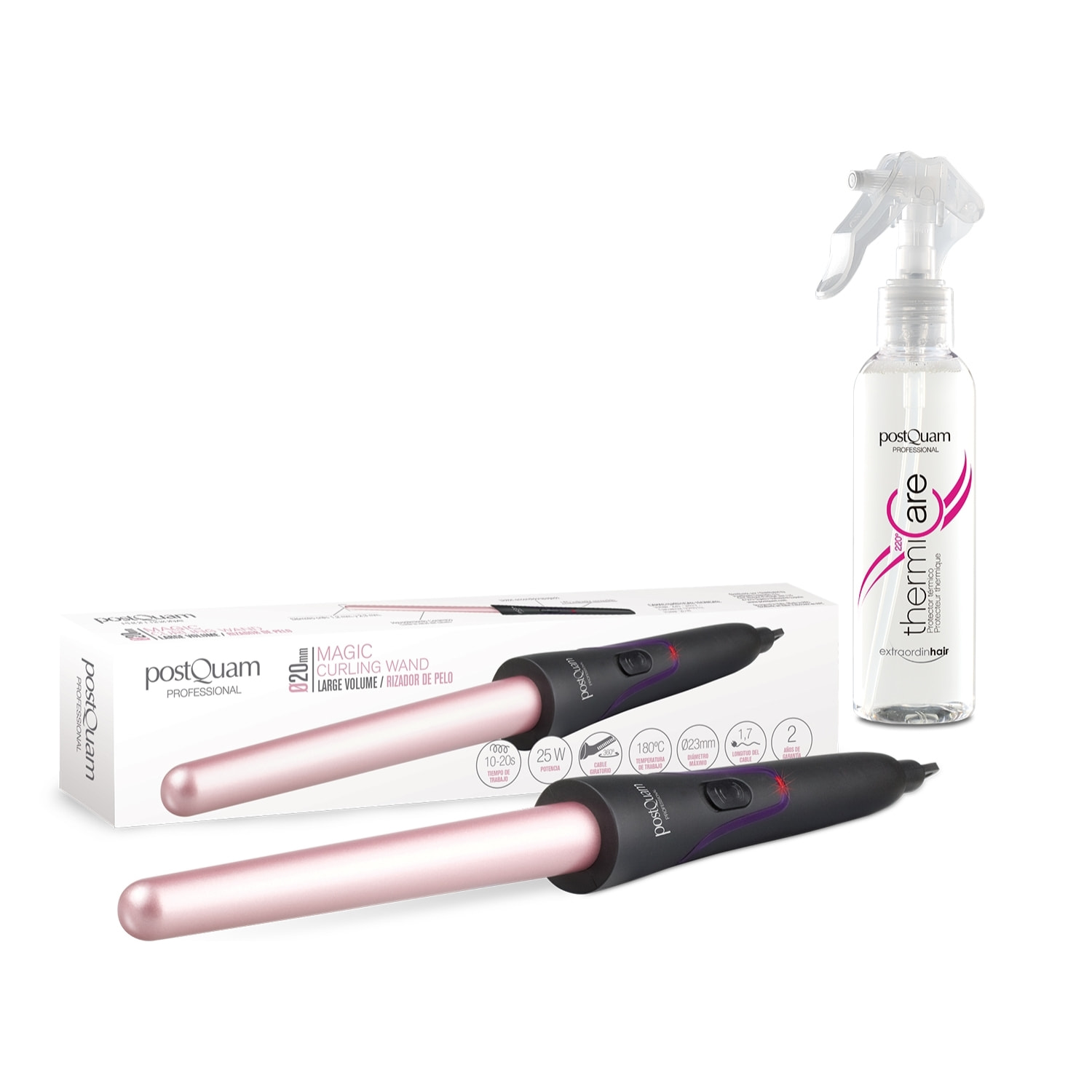 pack magic curling wand + thermic