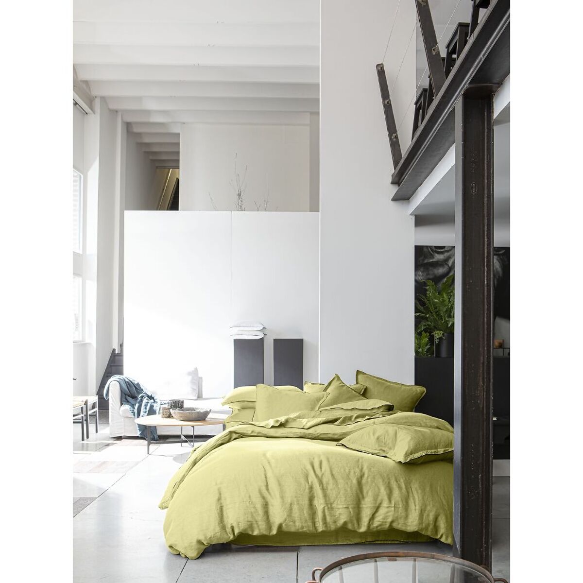 Parure Housse De Couette 3pcs 100% lin LavÉ 160g Beurre