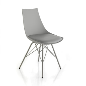 Tomasucci Lot de 2 Chaises KIKI GRISE