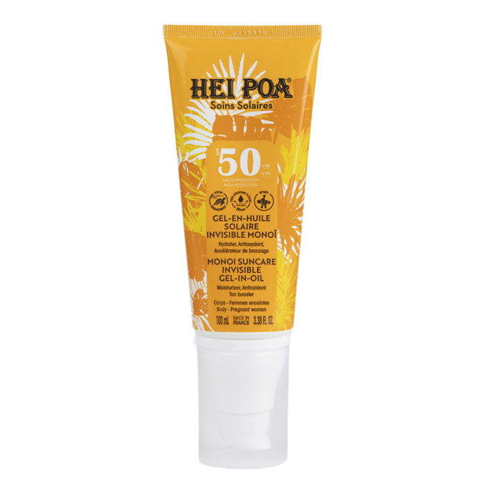 Monoï de Tahiti Ao SPF50 - Gel-en-Huile Solaire Invisible Monoï 100 ml