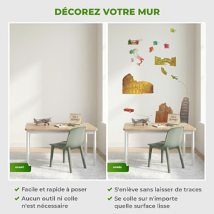Stickers Muraux décoration adhésifs Italie et Colisée de Rome