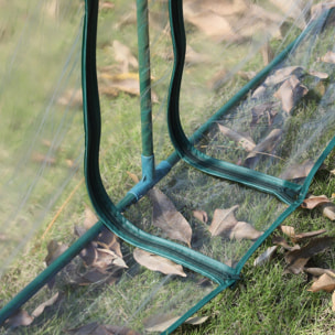 Invernadero Caseta para Jardín Terraza Cultivo de Planta Semilla 2 Medidas Túnel