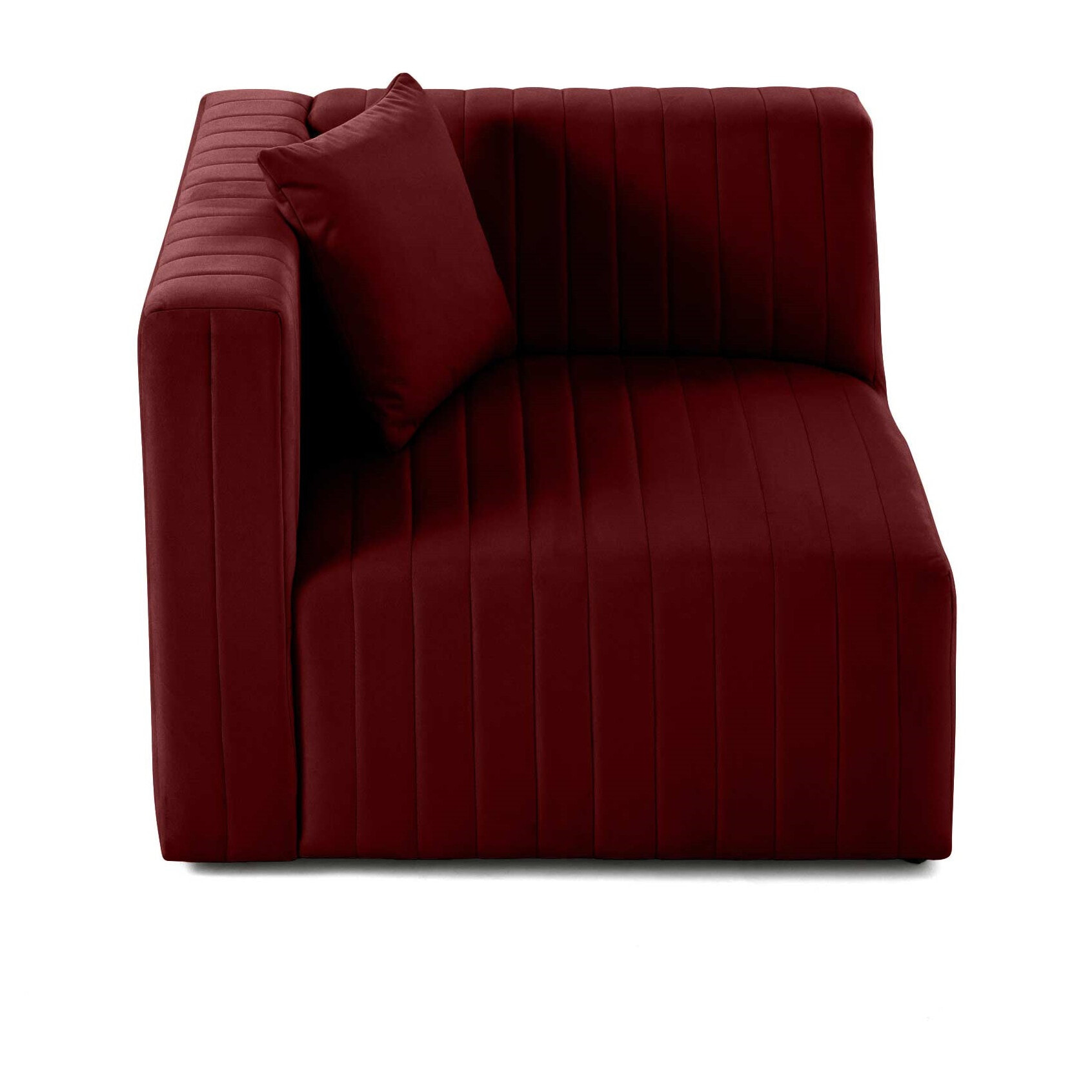 Nova - module d'assise gauche - en velours - Rouge