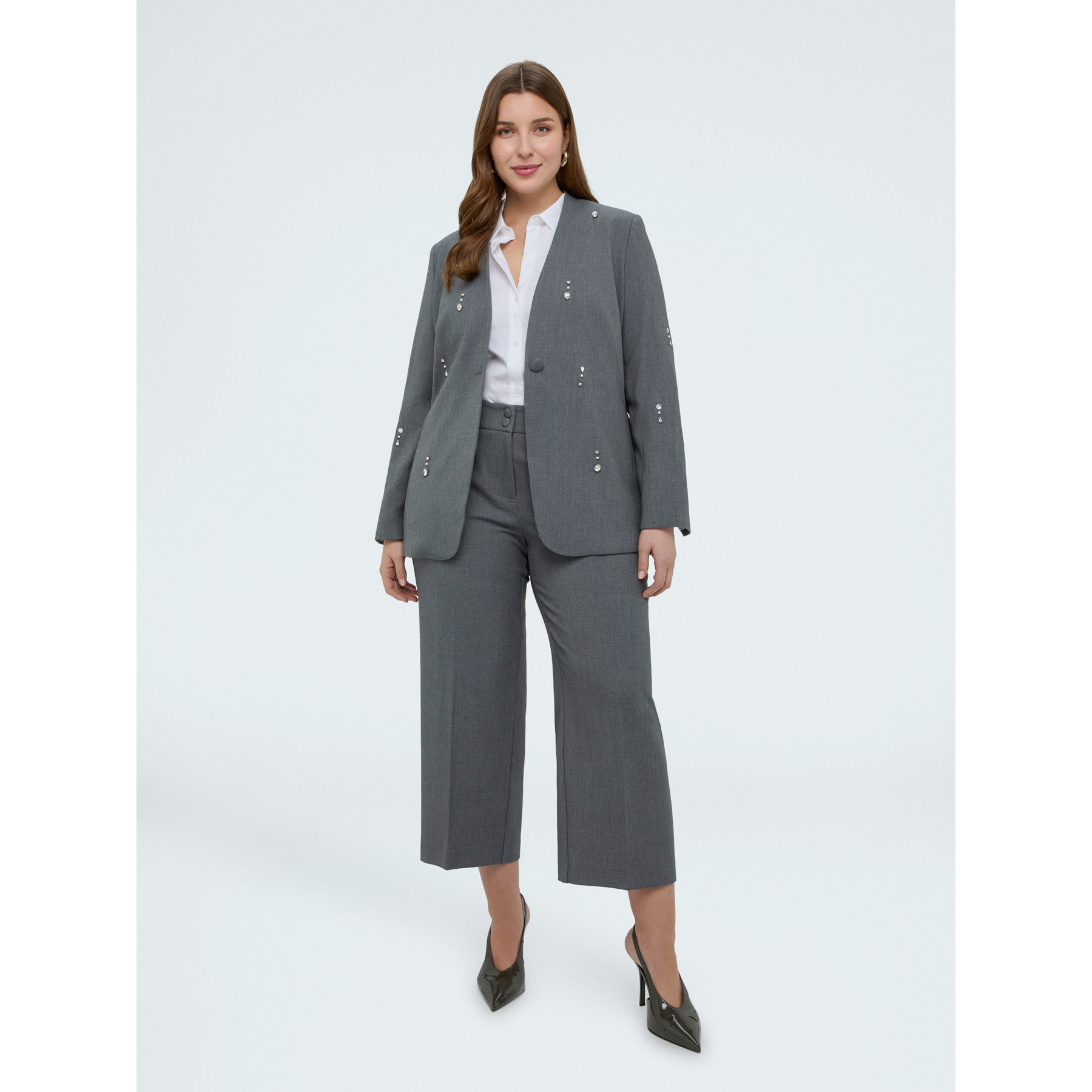 Fiorella Rubino - Blazer con detalles brillantes - Gris