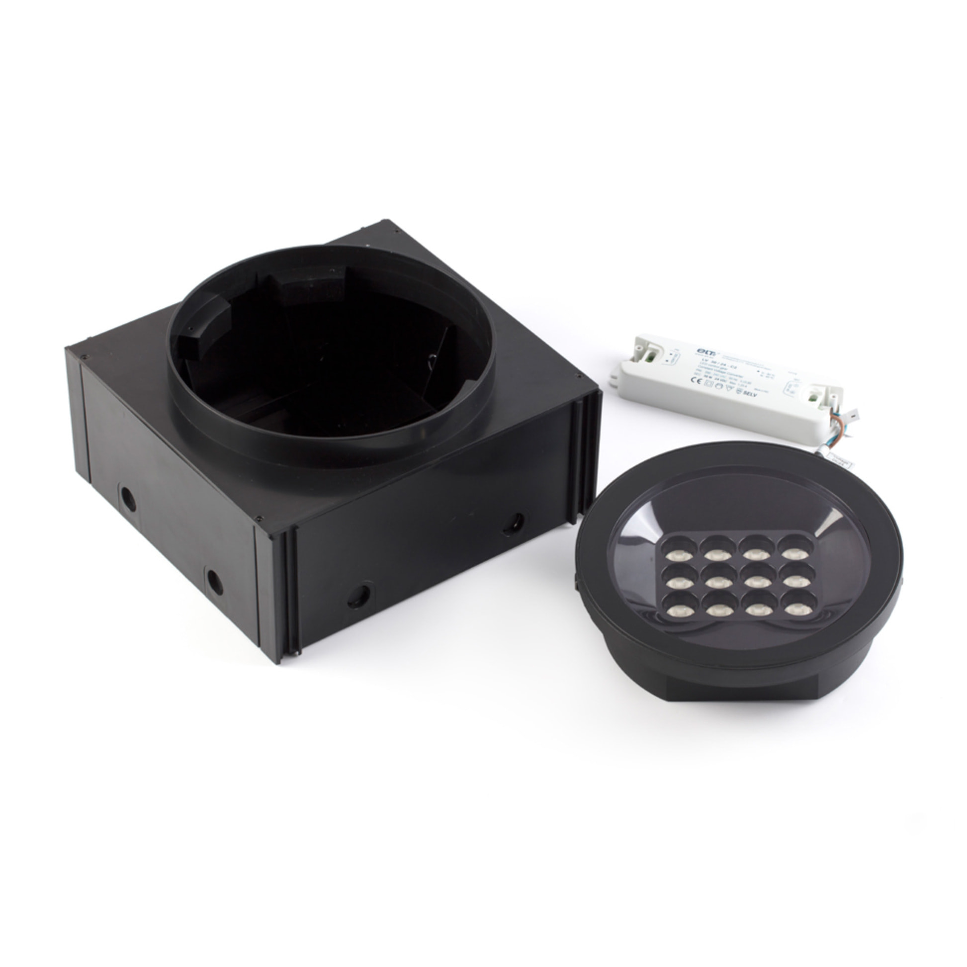 TRAS-25 LED Lampe encastrable noire 40º
