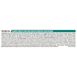 PURINA PRO PLAN Sterilised Adult 1+ RENAL PLUS, Riche en Dinde