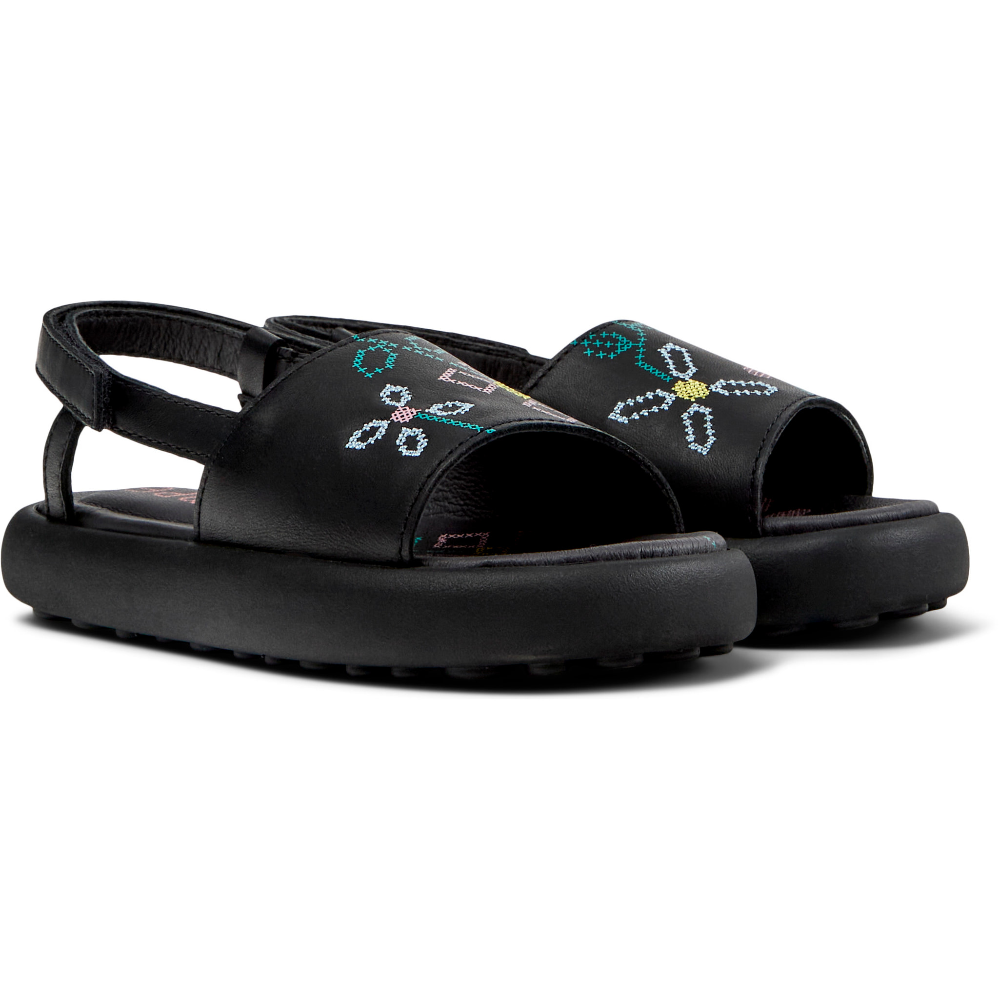 Sandali - CAMPER Pelotas Flota Sandal Twins - Nero - Pelle liscia
