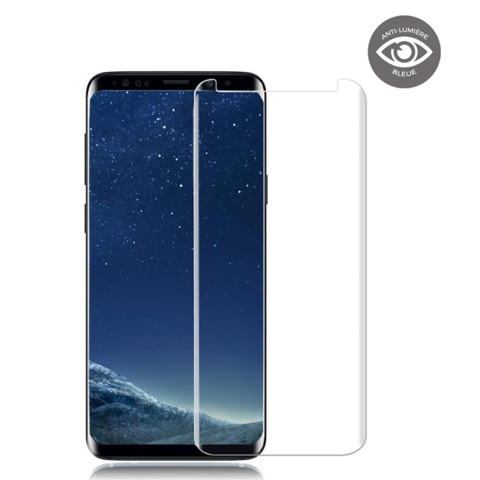 Vitre compatible avec Samsung Galaxy S9 Plus de protection en verre trempé anti-lumière bleue , protection écran