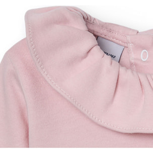 Camiseta bebé manga larga cuello volante