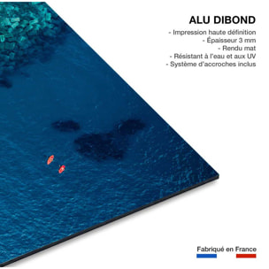 Tableau digue vue d'en haut Tableau alu Dibond
