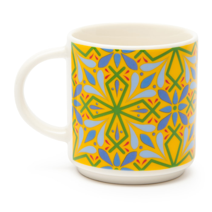 Set de 6 Tasses à Café Excelsa – Puebla, New Bone China Multicolore