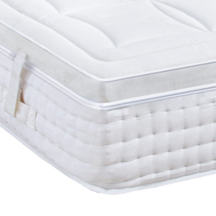 Ensemble Matelas Empereur & Sommier KIT15, 33 cm Mémoire de Forme et Gel Thermorégulateur, technologie Tri-Lattes, Soutien Ferme