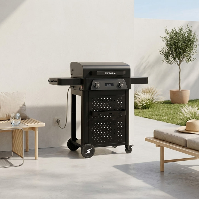Barbecue électrique acier émaillé 2 brûleurs 2300 W VOLTIS