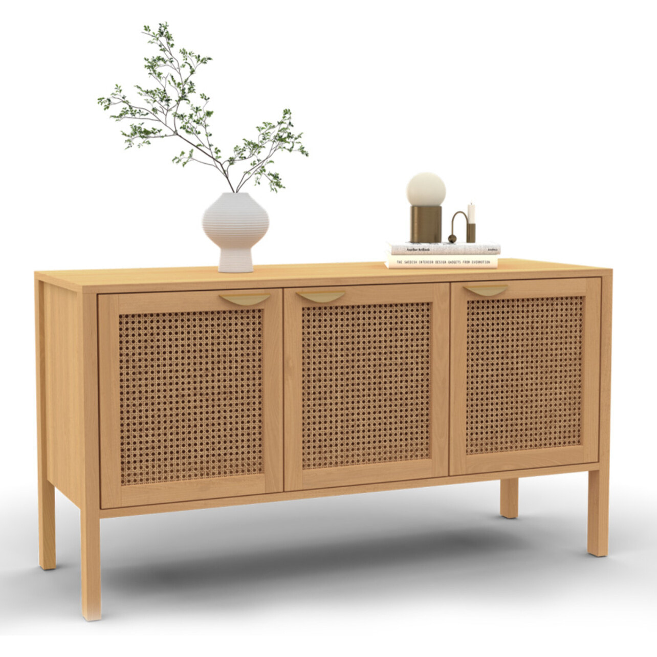 Buffet Eve 3 portes en cannage L110cm