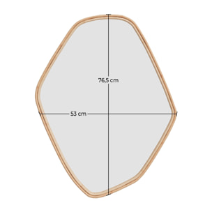 Miroir organique en rotin 76,5x53 cm - Tseri