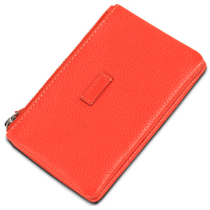 Monedero Piel Mujer Jaslen Amberes Rojo