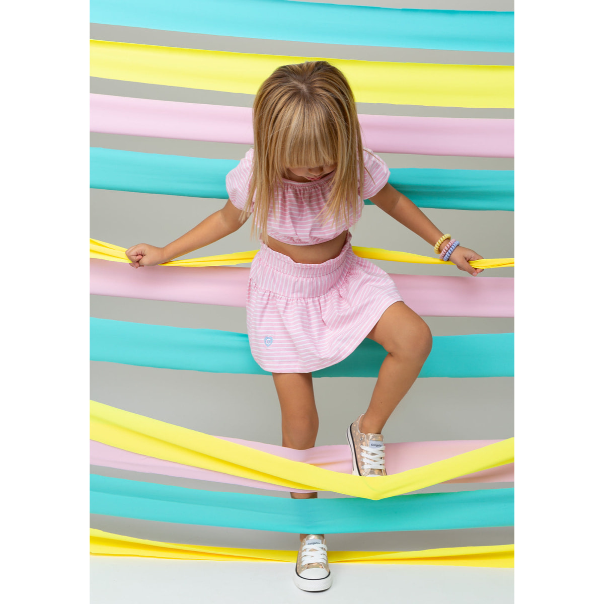 Girl's Pink Striped Top