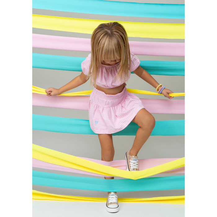 Girl's Pink Striped Top