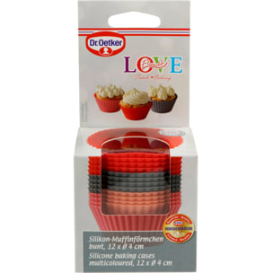 Lot de 12 caissettes muffins en silicone 7 cm Dr. Oetker Flexxibel Love