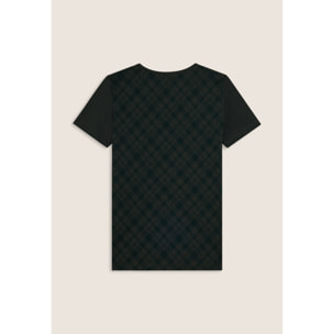 T-shirt raglan con inserto geometrico