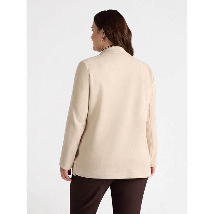 Fiorella Rubino - Blazer en tejido efecto usado - Beige