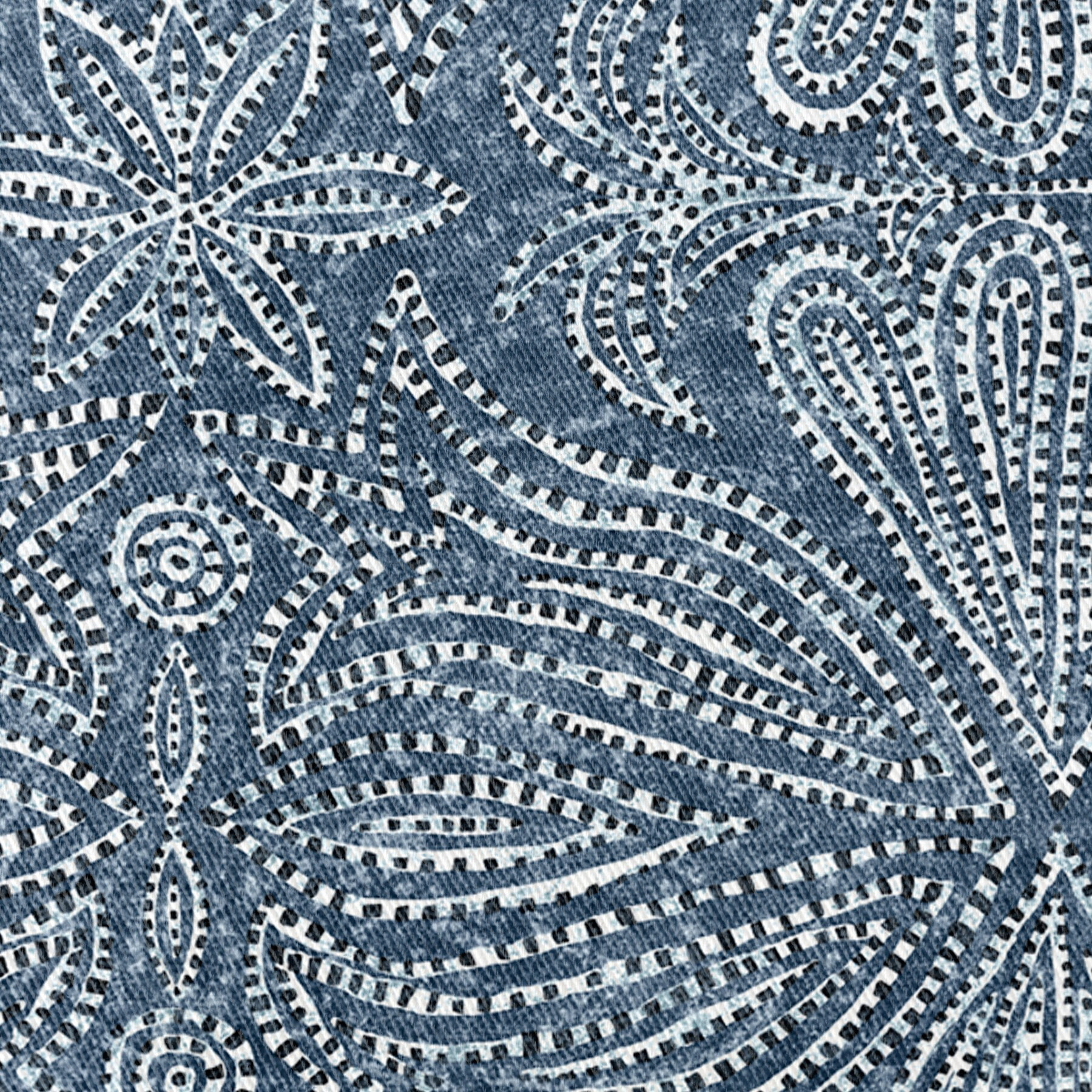 Mantel estampado antimanchas NIKOL AZUL