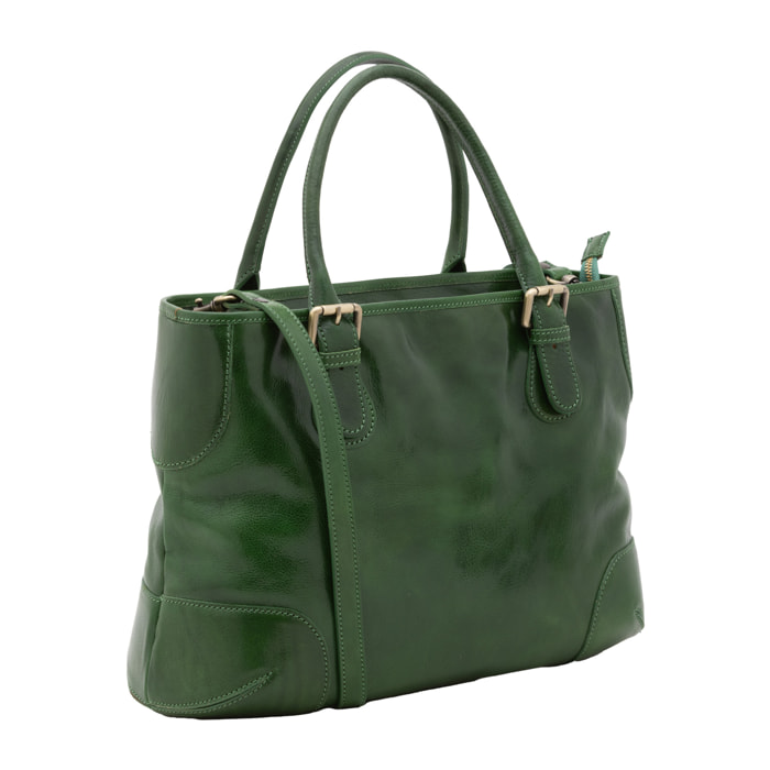 Borsa a tracolla  da donna In Vera pelle Made in Italy 28x43x16 cm