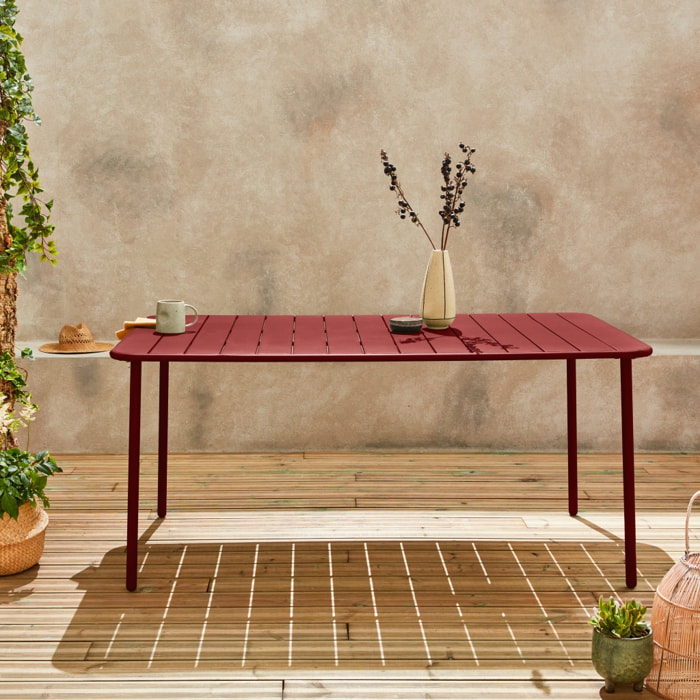 Table de jardin métal 6-8 places AMÉLIA
