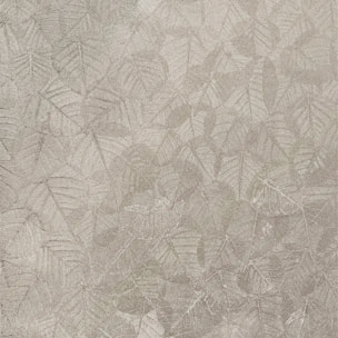 Papier peint feuillage texturé gris argenté