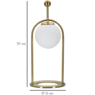 LAMPADA DA TAVOLO GLAMY ARC -B- CM Ø 21X50