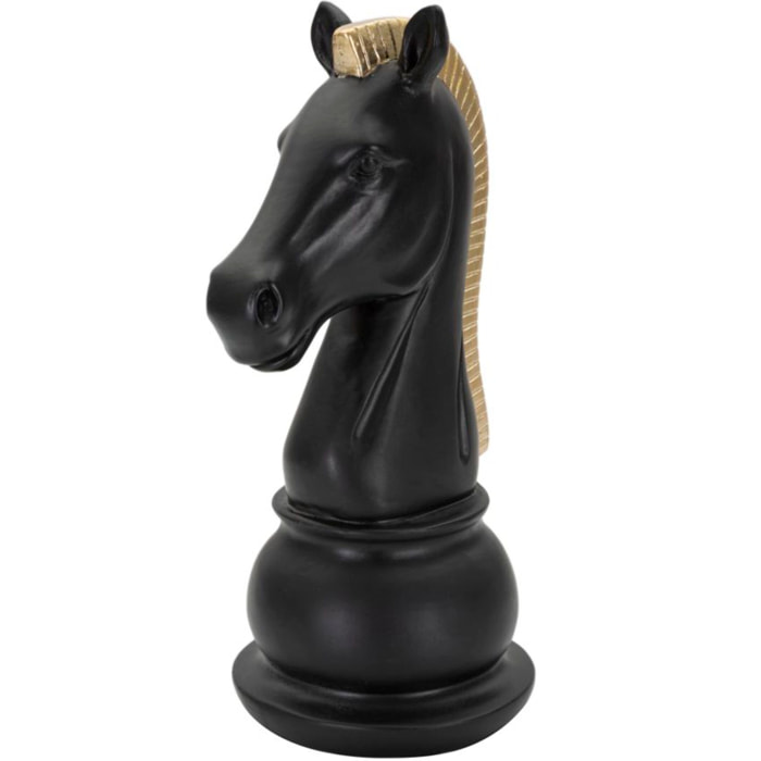 CAVALLO NERO E ORO CM 10,5X8,5X19