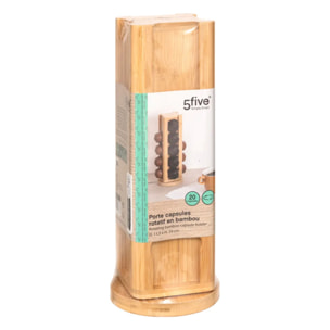 Porte-capsules rotatif en bambou