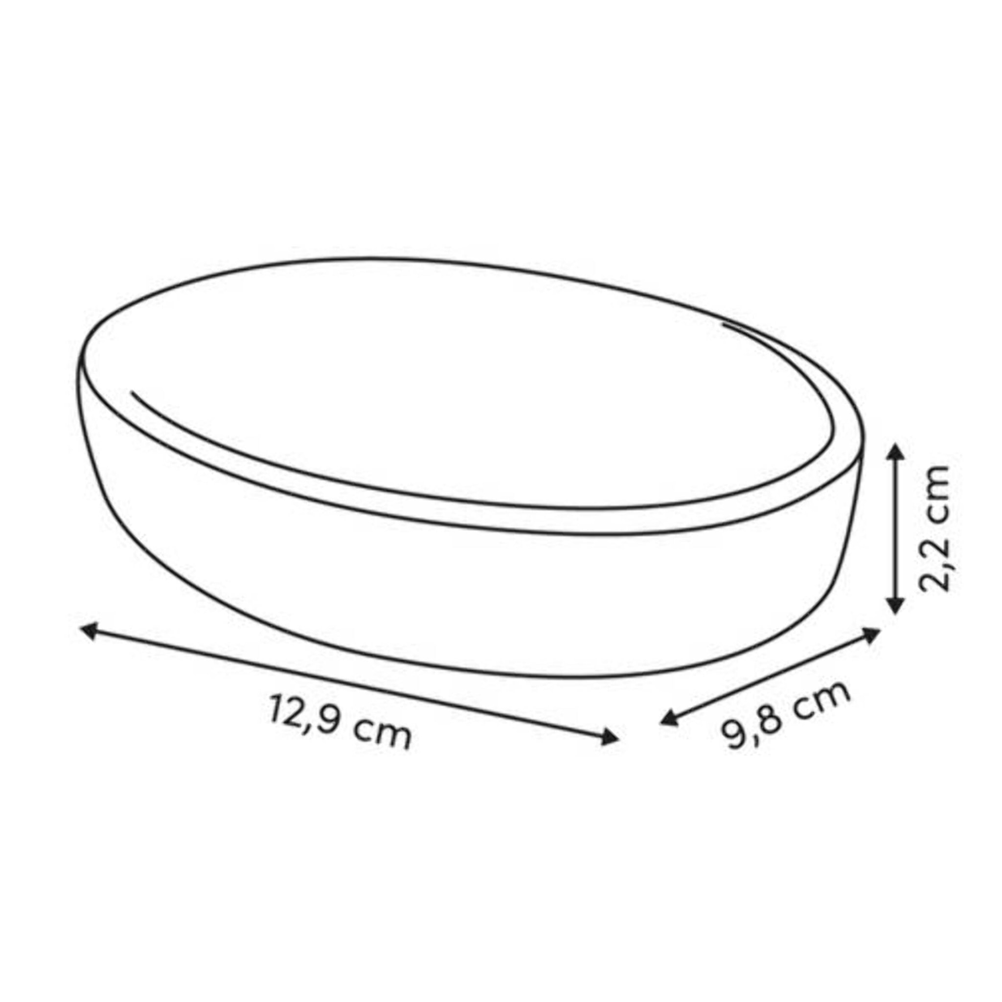 Porte-savon Strio rayures vert céladon H3cm