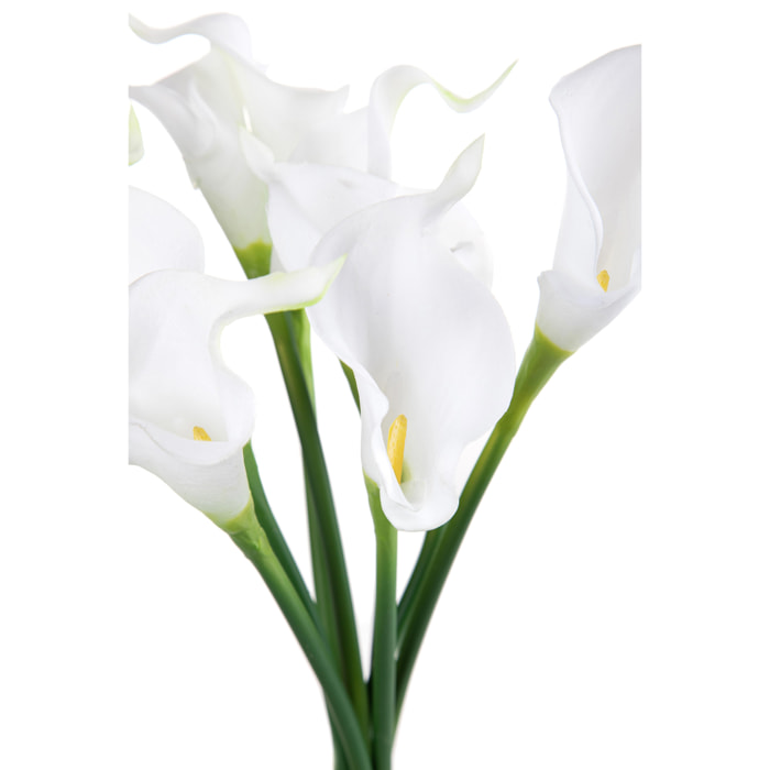 Calla Composta Da 8 Fiori. Altezza 36 Cm - Pezzi 4 - 3X36X3cm - Colore: Bianco - Bianchi Dino - Fiori Artificiali