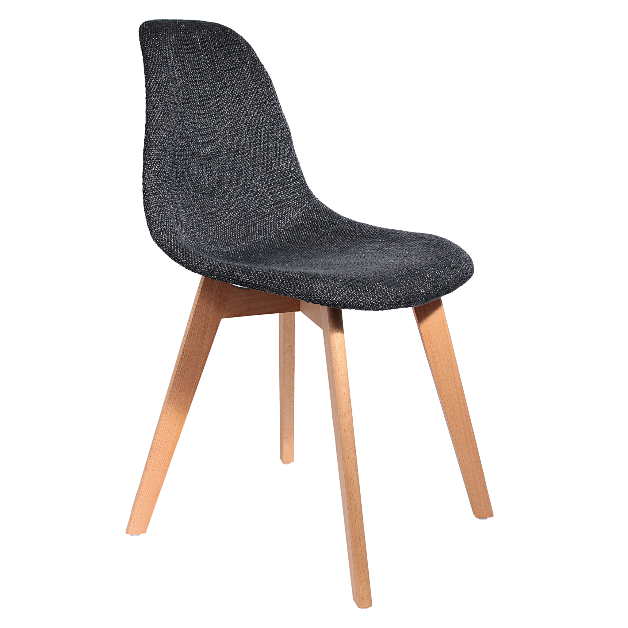 Chaise Grosse Maille Noire - Lot De 2