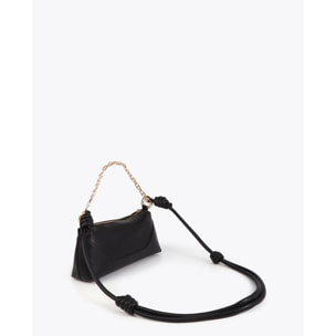 Borsa a tracolla con manico annodato e parte inferiore