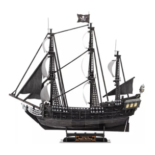 Puzzle 3D buque LA PERLA NEGRA con luces LED. 50,4*19*43 cms, 111 piezas.