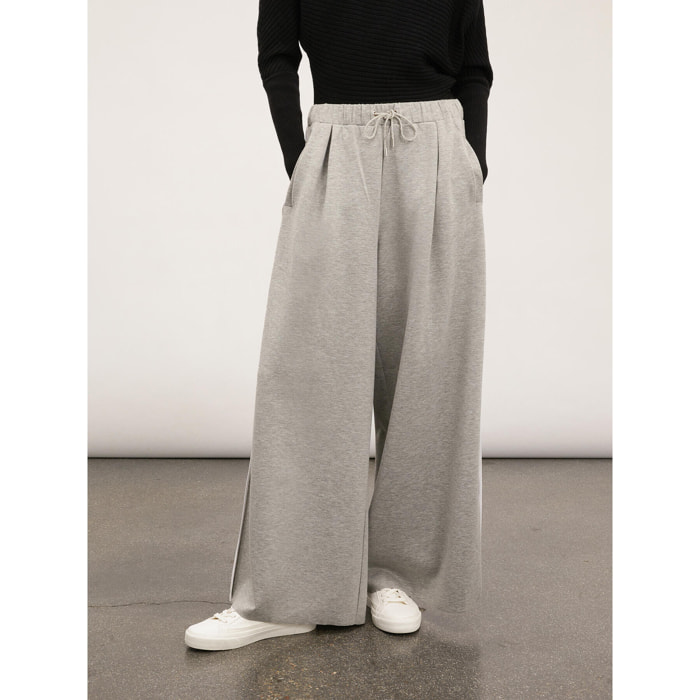 Motivi - Pantalones modelo palazzo efecto neopreno - Gris