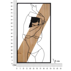 PANNELLO DA MURO STRIP -A- FERRO E WOOD CM 50X2X90