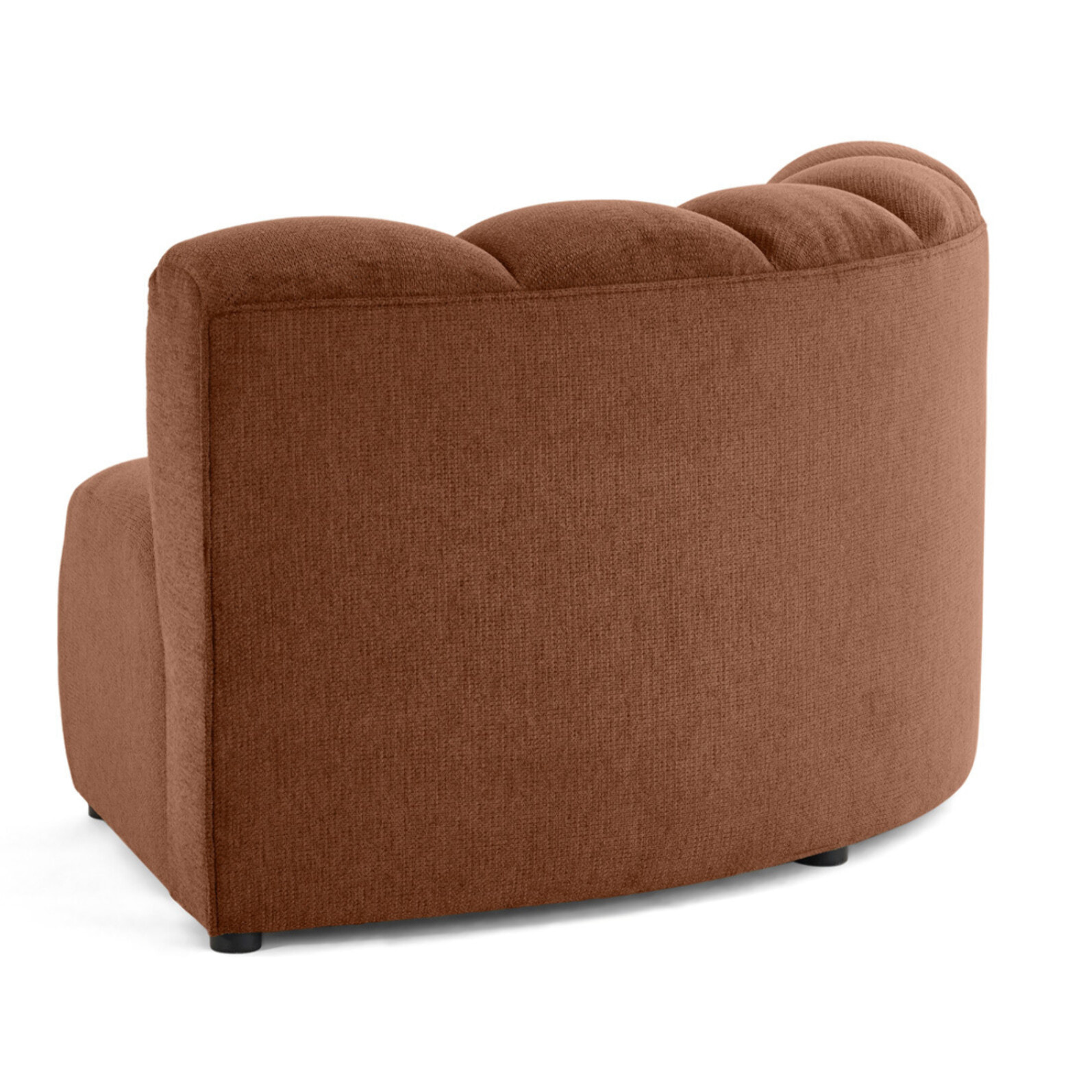 Debbie - module d'angle réversible en tissu texturé - Terracotta