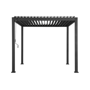 Pergola bioclimatique aluminium anthracite Triomphe 3x3 m lames orientables