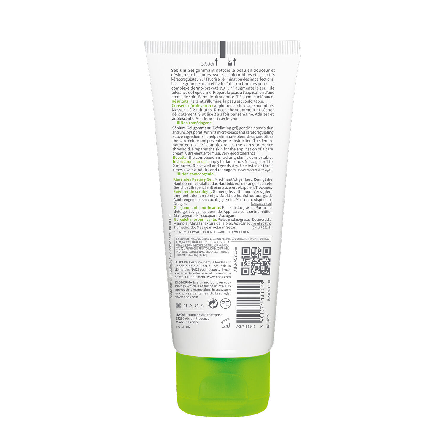 Sébium Gel Gommant - Exfoliant Purifiant - Peaux Mixtes à Grasses 100 ml