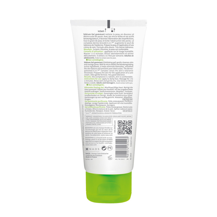 Sébium Gel Gommant - Exfoliant Purifiant - Peaux Mixtes à Grasses 100 ml