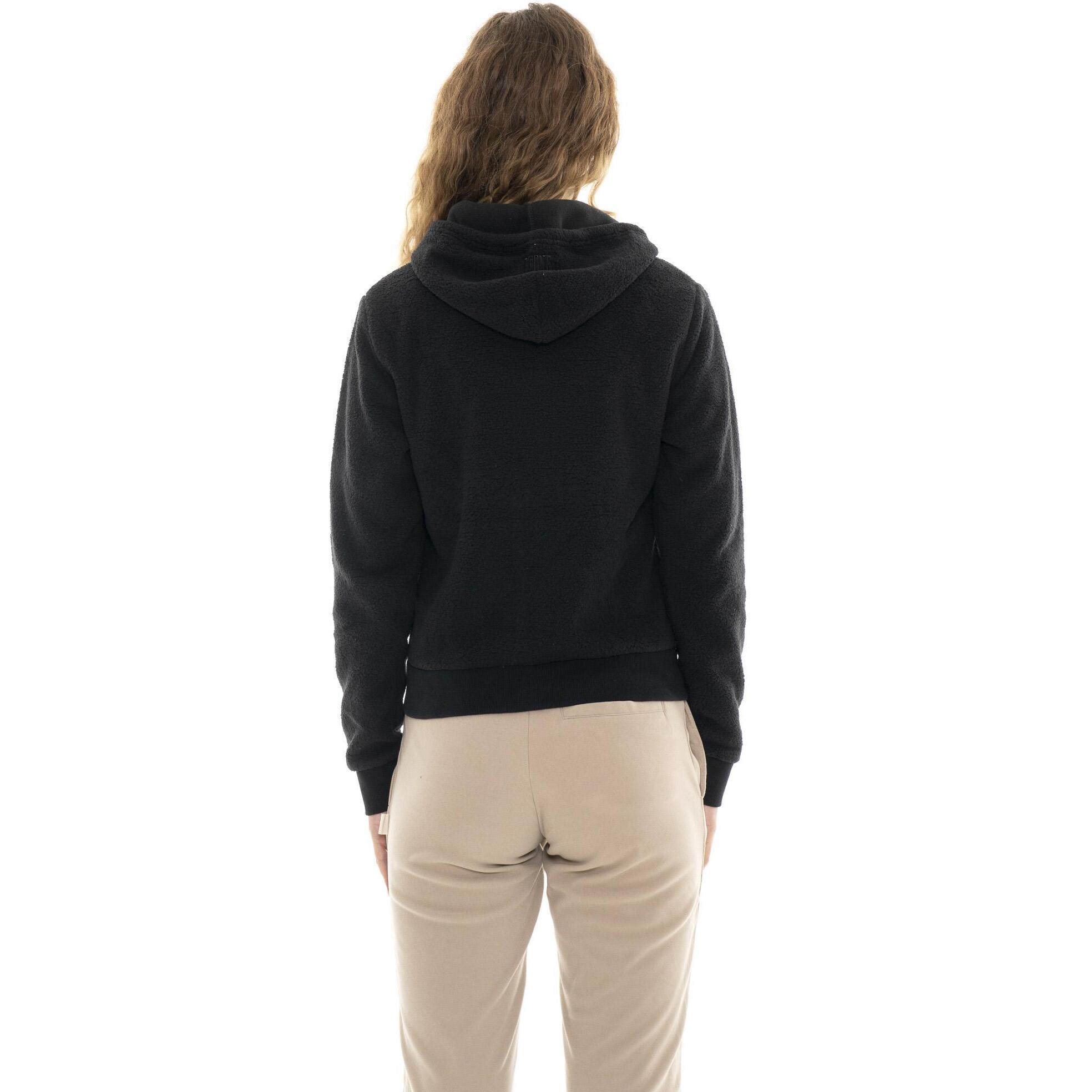 Chaqueta sherpa de mujer de invierno con capucha y cremallera "Relaxed"