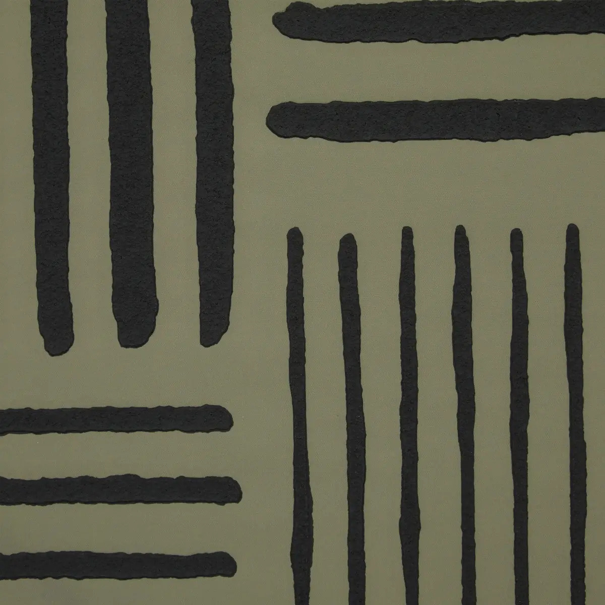 Toile peinte encadrée Roshan vert 116x75cm