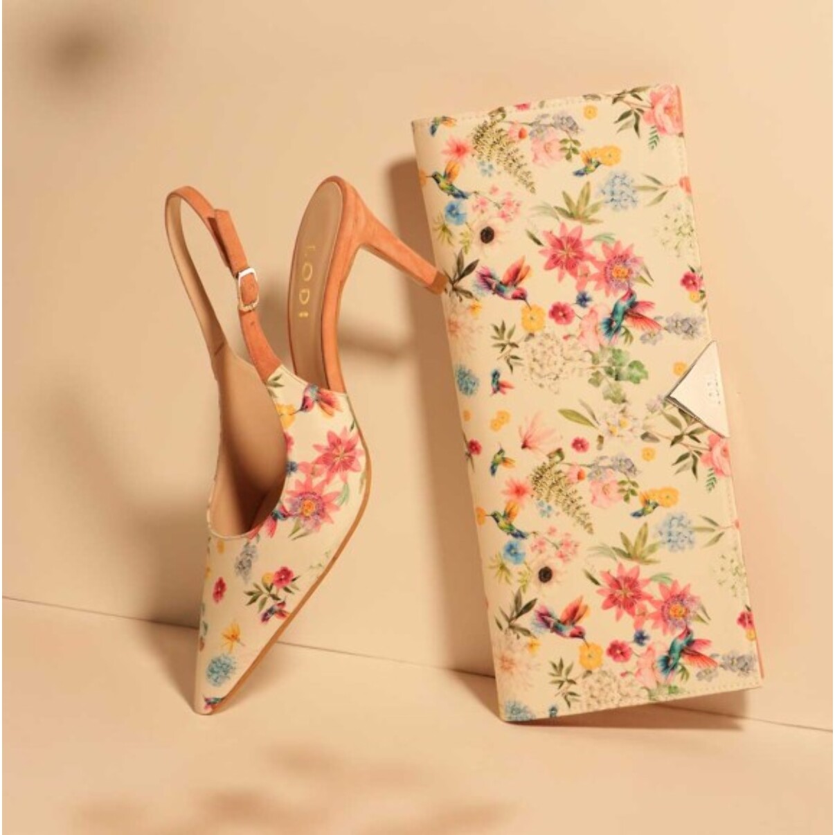 ZAPATOS DE SALÓN FLORAL ROSA NOLASA-TE