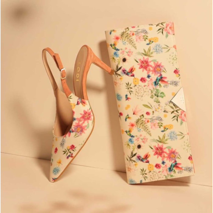 ZAPATOS DE SALÓN FLORAL ROSA NOLASA-TE