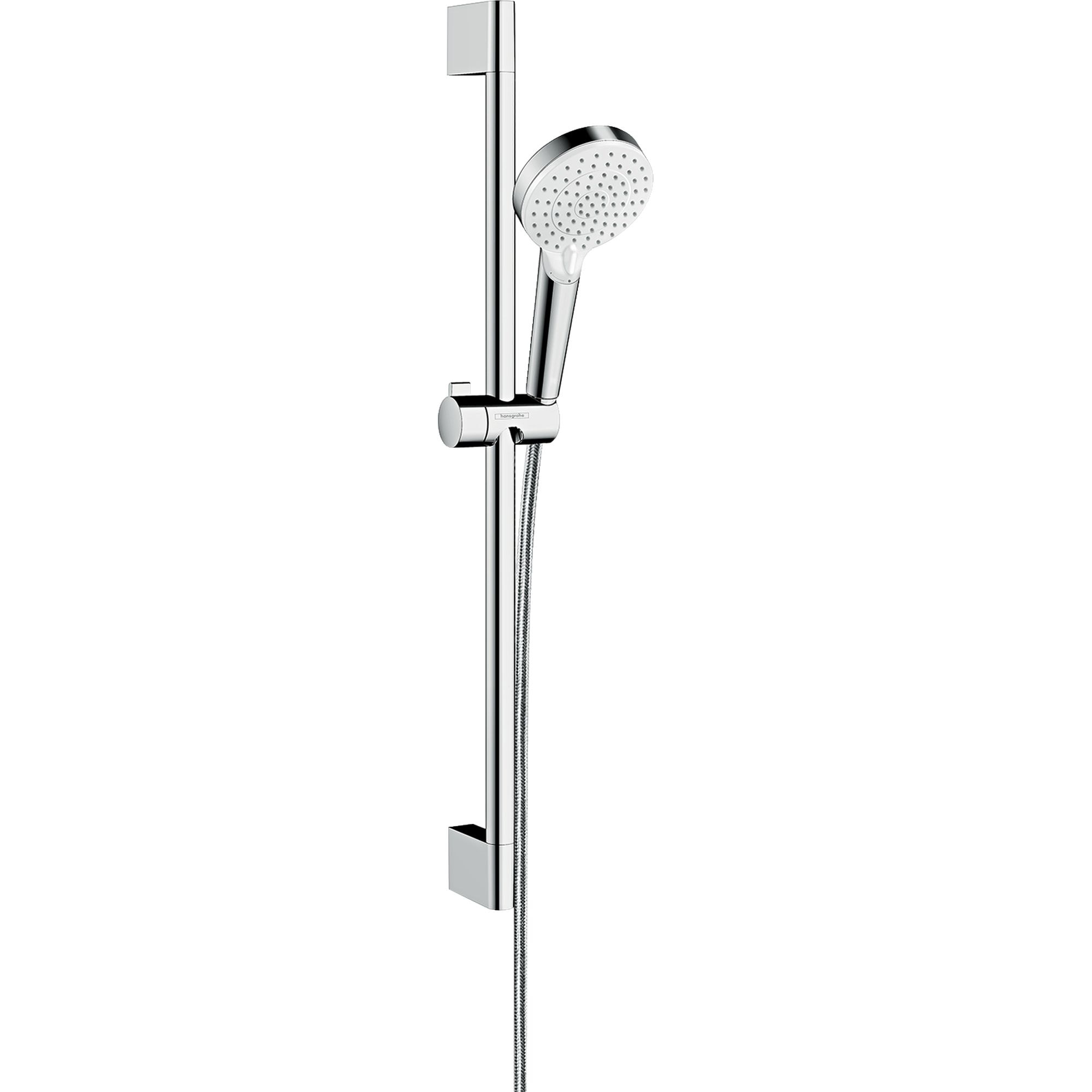 Set de douche Vario EcoSmart avec barre Unica'Croma 65 cm blanc/chromé Crometta