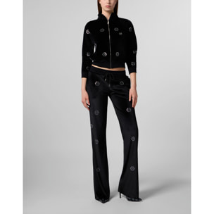 PHILIPP PLEIN Chenille Tracksuit Jacket Mini Monogram Crystal Monogram